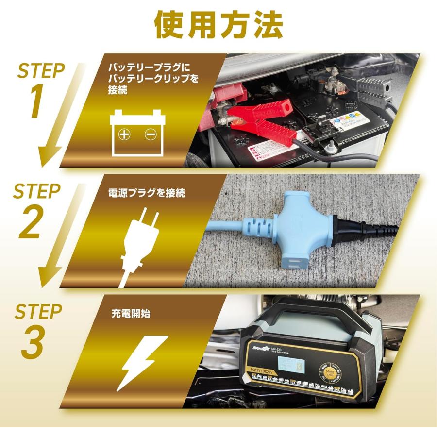 大自工業 メルテック 全自動ウルトラパルス バッテリー 充電器 12V/24V