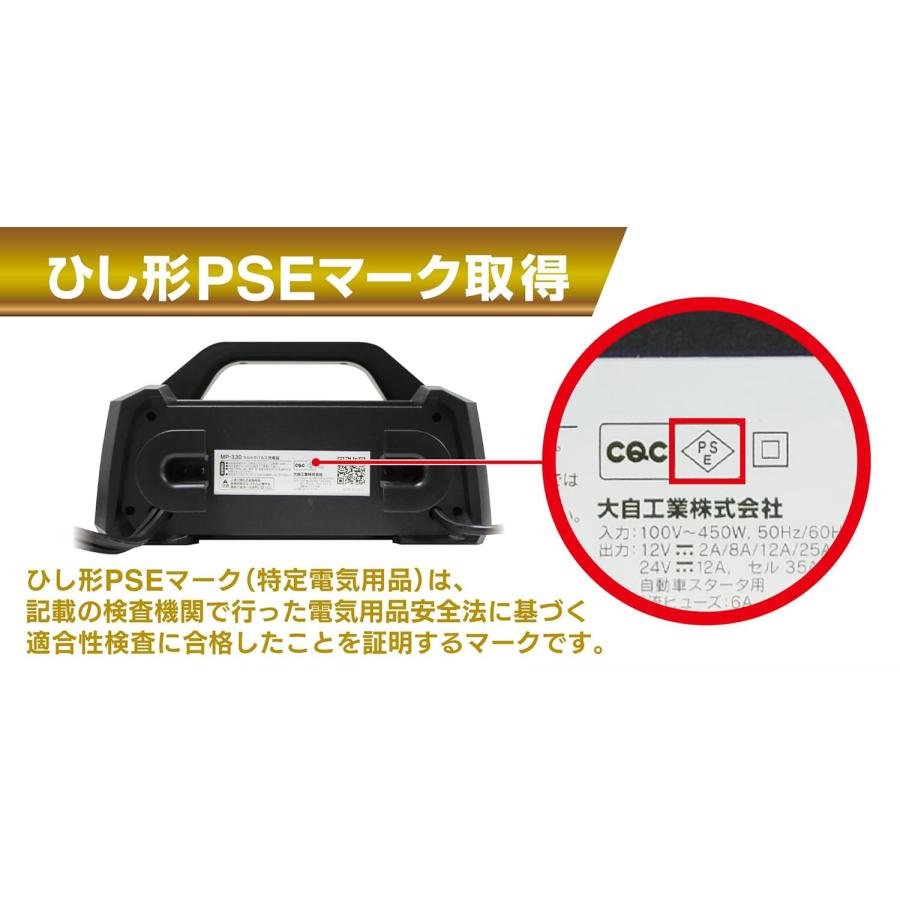大自工業 メルテック 全自動ウルトラパルス バッテリー 充電器 12V/24V