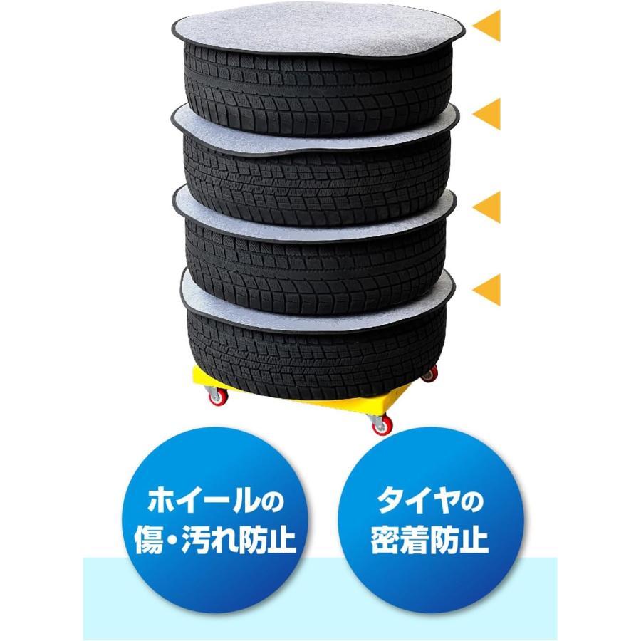 メルテック meltec タイヤ保護パット 直径 70φmm 4枚セット TR-6 爆買 | メルテック | 02