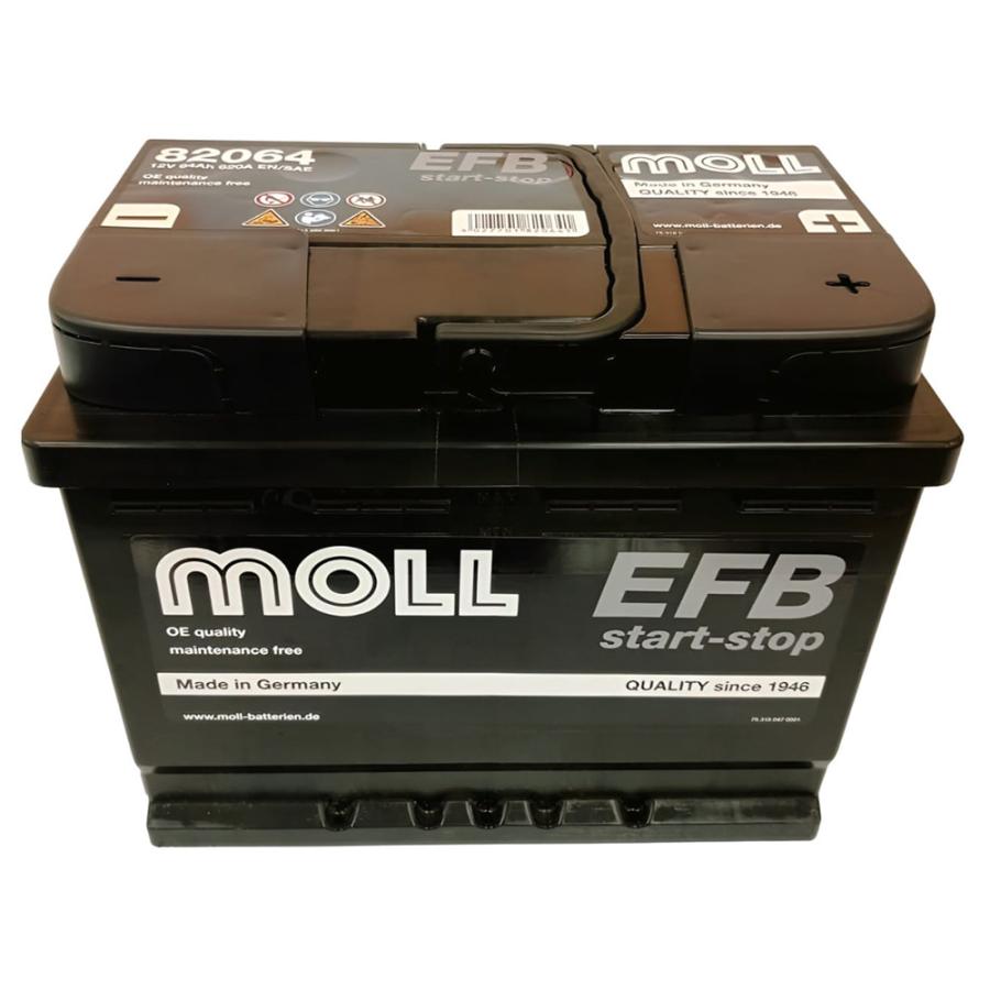 82064 モル バッテリー MOLL EFB start-stop 820-64 L2 LN2 旧品番82060 自動車 欧州車 アイドリングストップ車対応 爆買 |  | 01