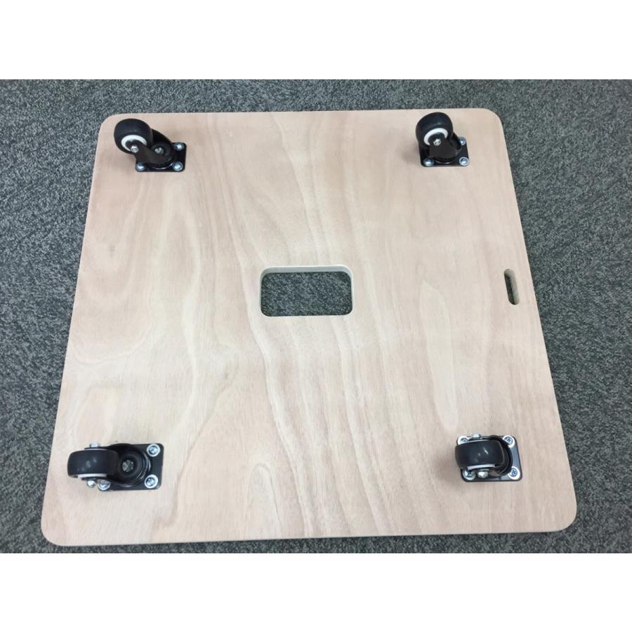 木製 平台車 60×60cm 5台セット 耐荷重150Kg 静音 ベアリング 式 自在 