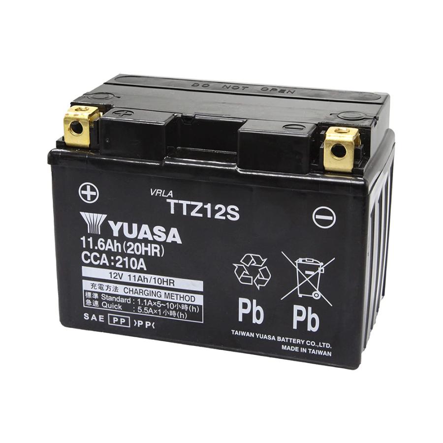 TTZ12S 台湾 ユアサ yuasa バイク用バッテリー 液入り充電済