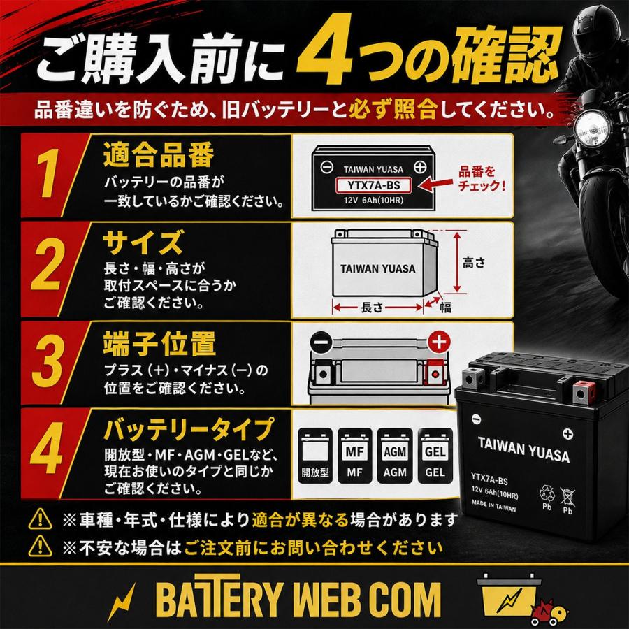 YT12B-BS 台湾 ユアサ yuasa バイク バッテリー 液入り充電済