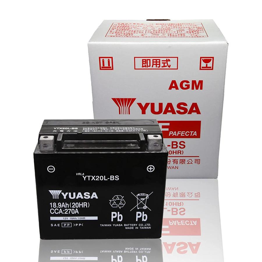 YTX20L-BS 台湾 ユアサ yuasa バイク バッテリー 液入り充電済