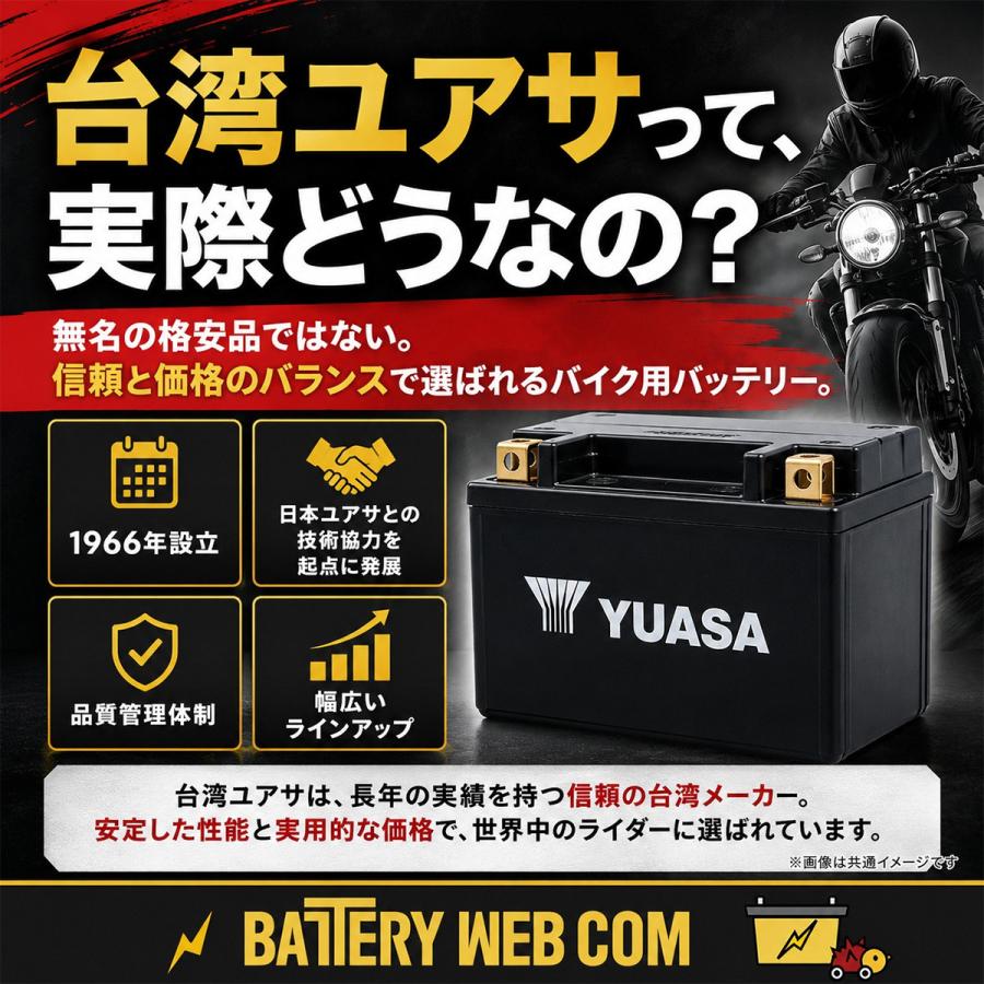 YTX4L-BS 台湾 ユアサ yuasa バイク バッテリー 液入り充電済