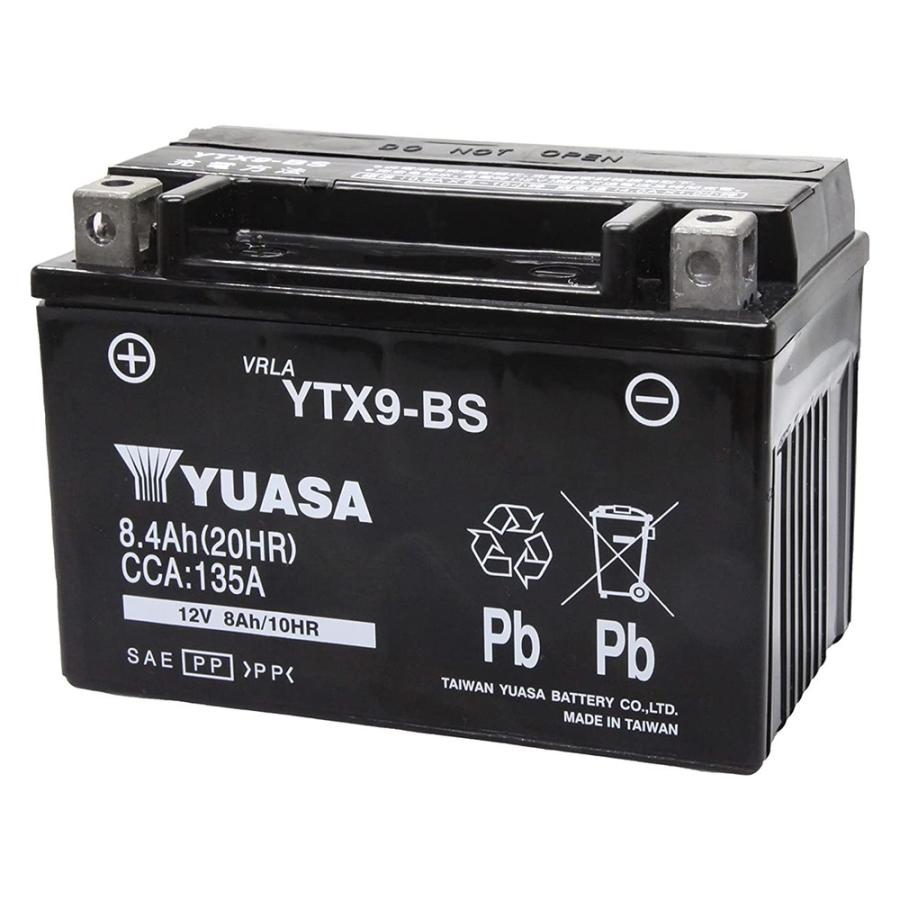 YTX9-BS 台湾 ユアサ yuasa バイク バッテリー 液入り充電済