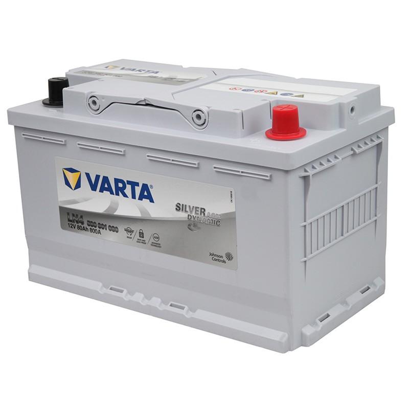 580-901-080 VARTA バッテリー SILVER Dynamic AGM F21 80A 欧州車用 F21 互換SLX-8C 20-70  20-72 27-80 58043 80Ah - メンテナンス