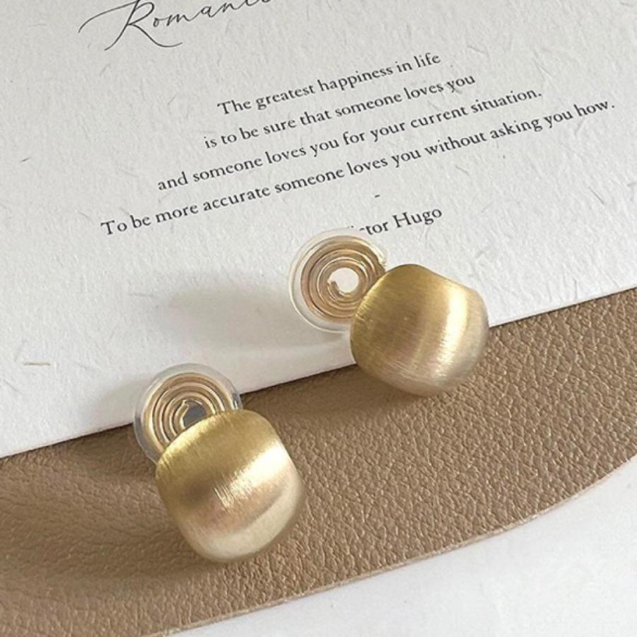 イヤリング 痛くない 40代 50代 ノンホールピアス ゴールド シルバー マット クリップ シリコンカバー レディース メンズ |  | 02