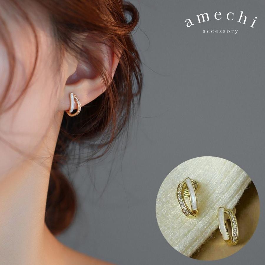 イヤリング 痛くない 40代 50代 ジルコニア ノンホールピアス ピアス見え ゴールド クリップ シリコンカバー 30代 レディース | 