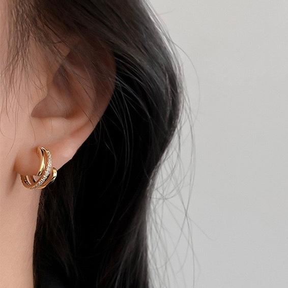 イヤリング 痛くない 40代 50代 フープ ジルコニア ノンホールピアス ピアス見え ゴールド クリップ シリコンカバー 30代 レディース |  | 05