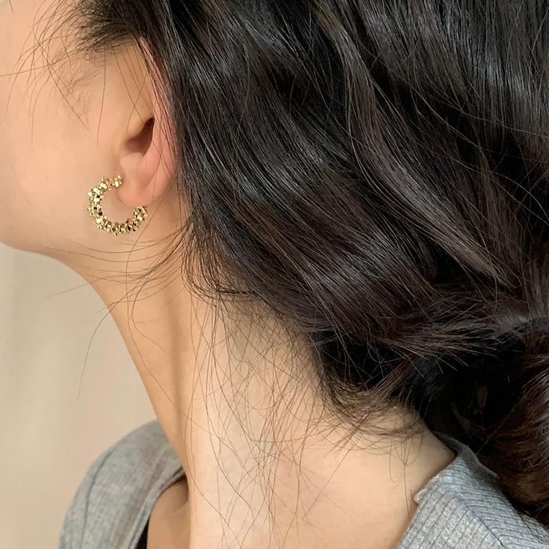 イヤリング 痛くない 40代 50代 フープ ノンホール ピアス見え ゴールド シルバー クリップ シリコンカバー レディース |  | 07