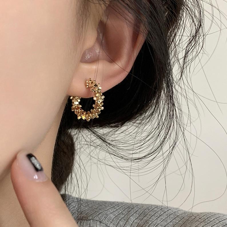 イヤリング 痛くない 40代 50代 フープ ノンホール ピアス見え ゴールド シルバー クリップ シリコンカバー レディース |  | 06