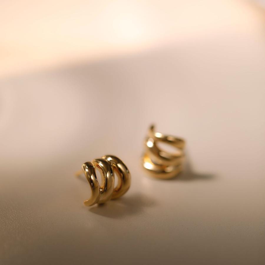 イヤリング 痛くない 40代 50代 フープ ノンホールピアス ピアス見え ゴールド シルバー クリップ シリコンカバー 30代 レディース メンズ |  | 03