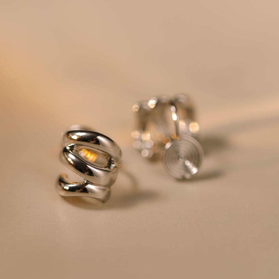 イヤリング 痛くない 40代 50代 フープ ノンホールピアス ピアス見え ゴールド シルバー クリップ シリコンカバー 30代 レディース メンズ |  | 02