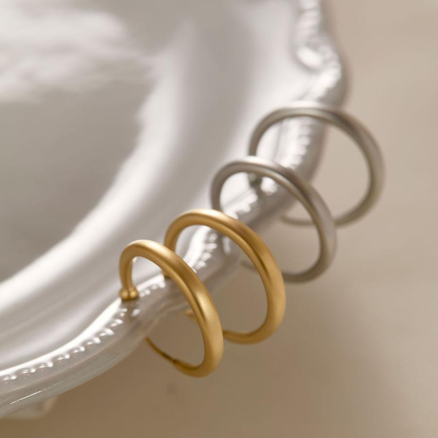 イヤリング 痛くない 40代 50代 フープ 大ぶり 大きめ ノンホール ピアス見え ゴールド シルバー マット クリップ シリコンカバー レディース メンズ |  | 05