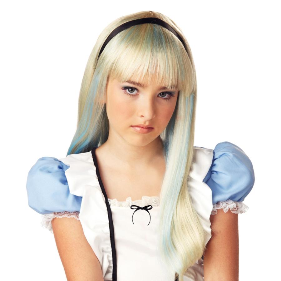 不思議の国のアリス ウィッグ コスプレ 仮装 かつら アリス ウィッグ コスプレ 不思議の国のアリス 子供用 ブロンド&ブルー