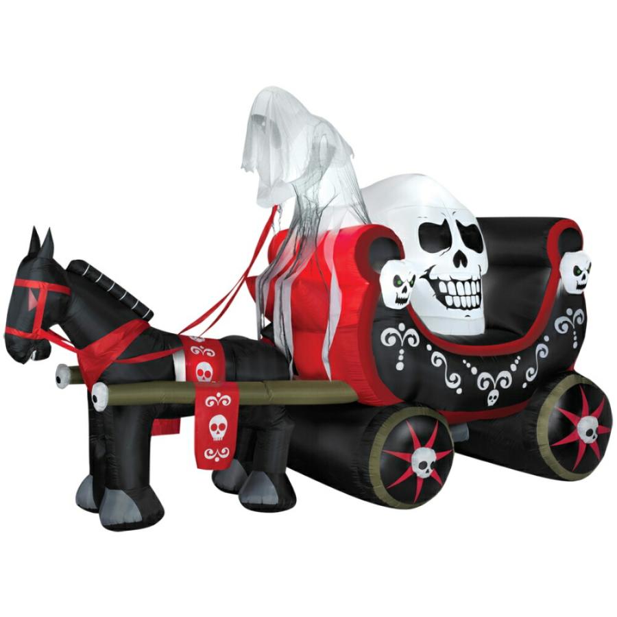 お化けの馬車 約2.4m エアオブジェ ハロウィン デコレーション 