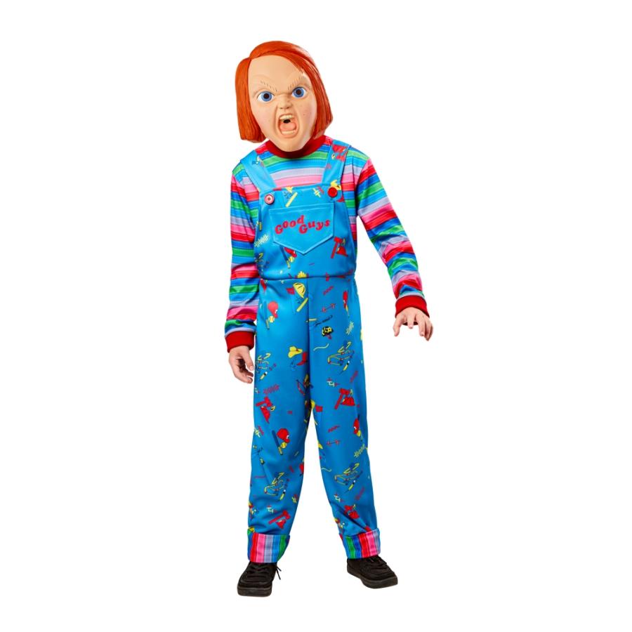 チャッキークラシックキッズコスチューム 男の子と女の子用 - キッズチャッキーコスチューム ハロウィンチャッキーコスチューム 子供用 チャッキーウィッグ  - かぎ針編みのチャッキーコスチューム帽子 - 子供用コスチューム - コミックコスチューム - ベビーコスプレ ..., image size:900x900