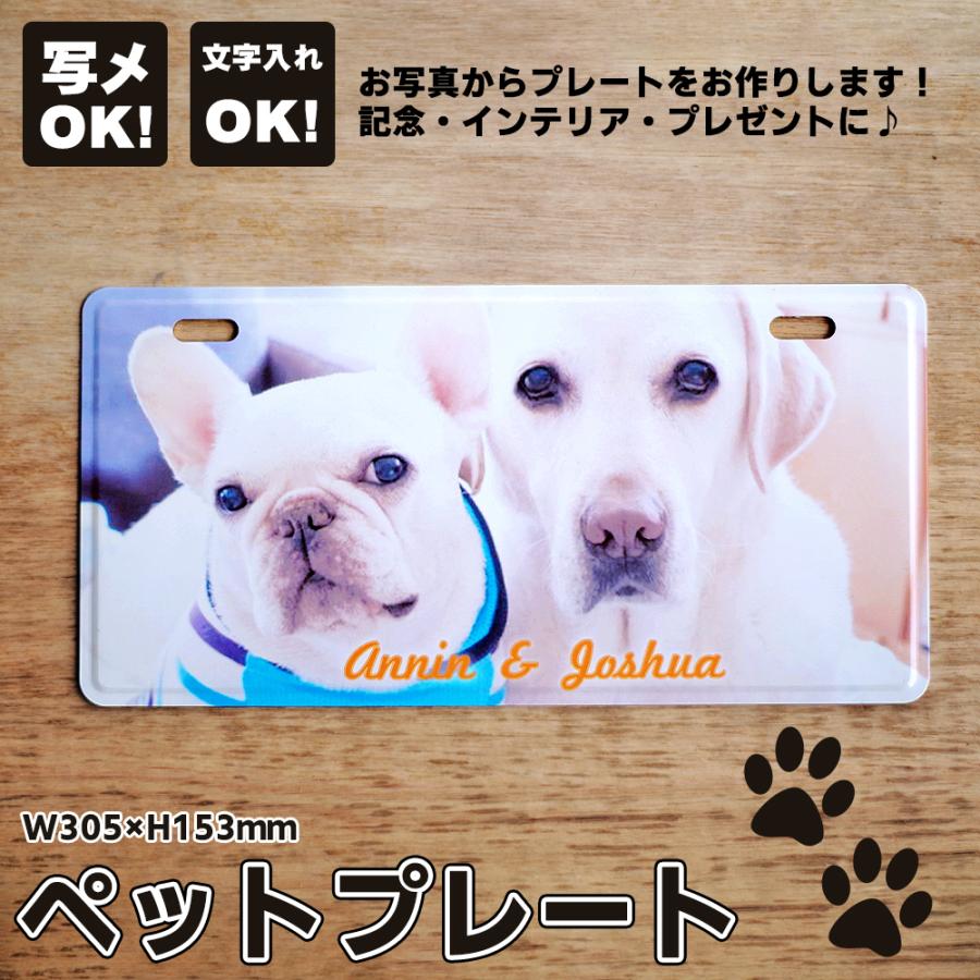写真から制作 プリントプレート ペット 文字入れ 名入れ オリジナル 記念 インテリア プレゼント フラットタイプ ナンバープレート Originalplate Pet アニマルモチーフshop Redbee 通販 Yahoo ショッピング