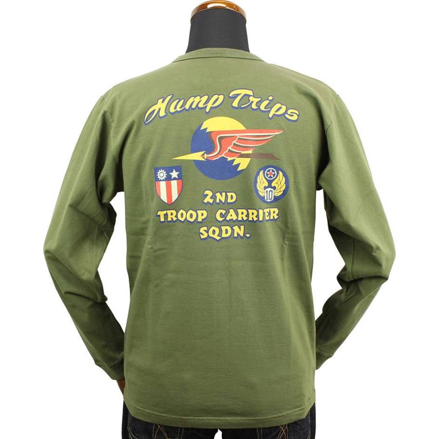 バズリクソンズ 長袖 Tシャツ「 2nd TROOP CARRIER SQ. - HUMP TRIPS -」 BR69062 BUZZ RICKSON'S LONG SLEEVE T-SHIRTS｜amekajishop-klax-on｜07