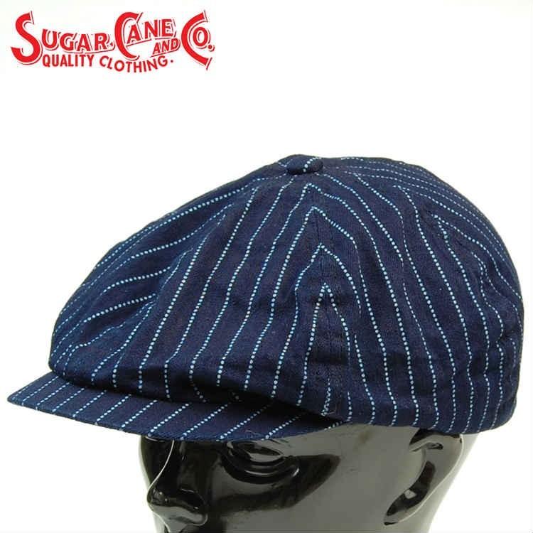 Sugar Caneシュガーケーン Wabash Stripe Applejack Cap インディゴウォバッシュアップルジャックキャップ キャスケット Sc02070 Sc02070 Klaxon Online Store ヤフー店 通販 Yahoo ショッピング