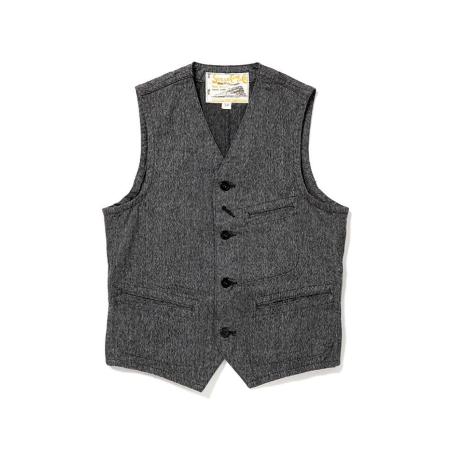 SUGAR CANE シュガーケーン 9oz.ブラック コバート ワーク ベスト