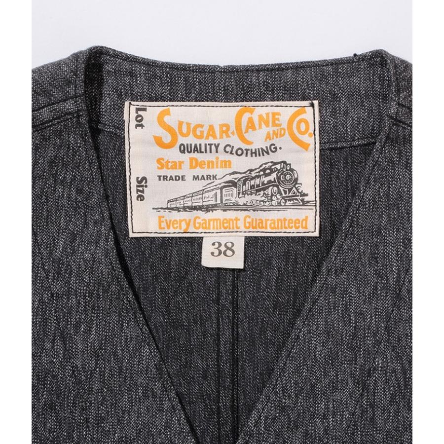 SUGAR CANE シュガーケーン 9oz.ブラック コバート ワーク ベスト