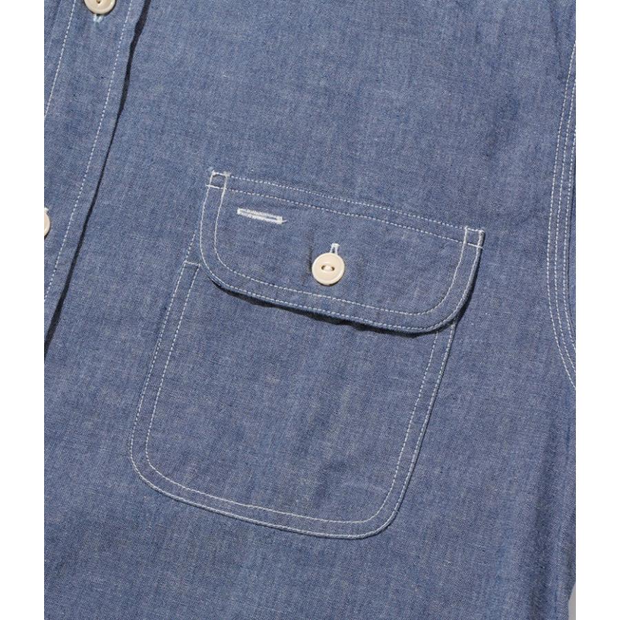 SUGAR CANE シュガーケーン ブルー シャンブレー 長袖 ワーク シャツ