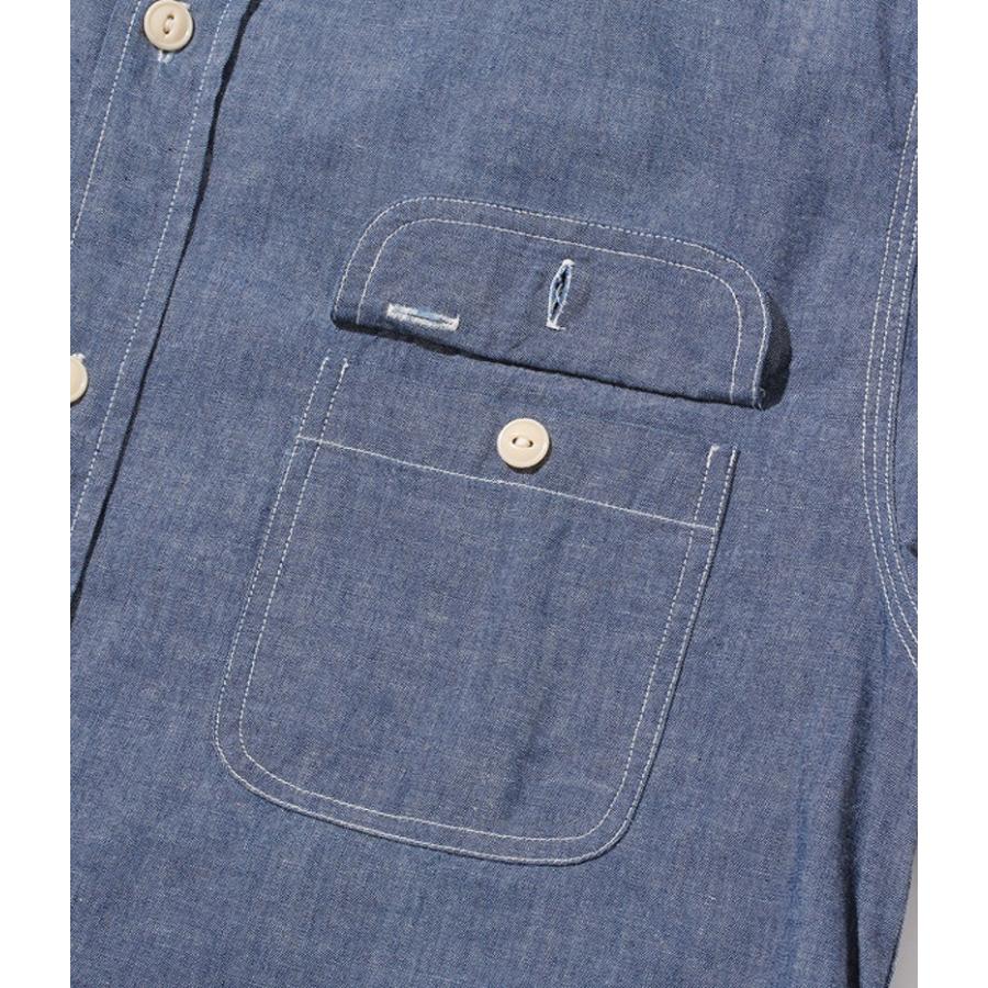 SUGAR CANE シュガーケーン ブルー シャンブレー 長袖 ワーク シャツ