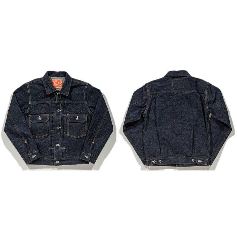 ストライクゴールド Keep Earthシリーズ 天然藍100％ロープ染色オーガニック 17oz オリジナルセルビッチデニム for SDGs 50sデニムジャケット「SGJ50KE」の画像