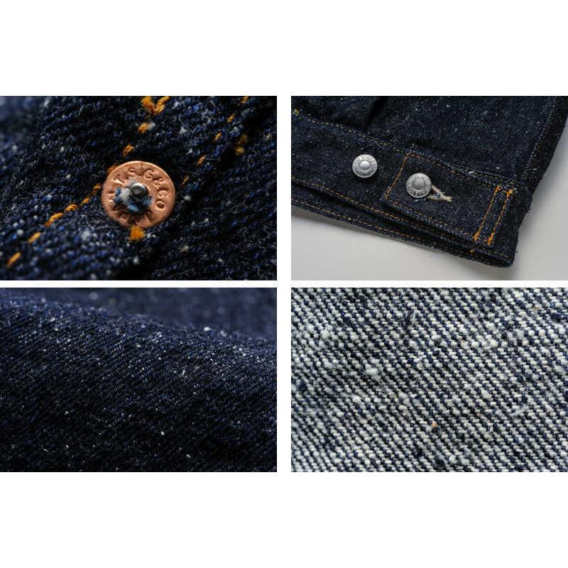 ストライクゴールド Keep Earthシリーズ 天然藍100％ロープ染色オーガニック 17oz オリジナルセルビッチデニム for SDGs 50sデニムジャケット「SGJ50KE」の画像