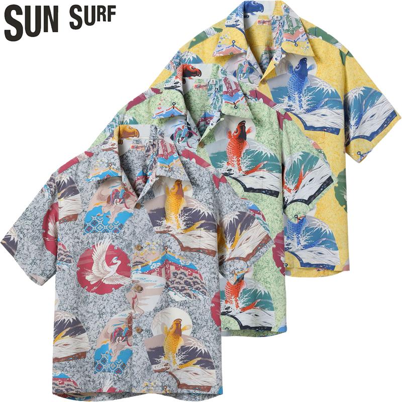 SUN SURF サンサーフ レギュラー レーヨン ハワイアン シャツ アロハ