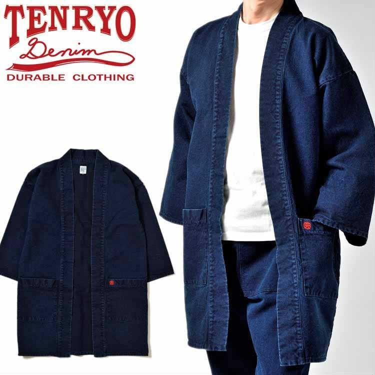 倉敷天領デニム TENRYO DENIM オリエンタルカーディガン「HAORI」TDO2001｜amekajishop-klax-on