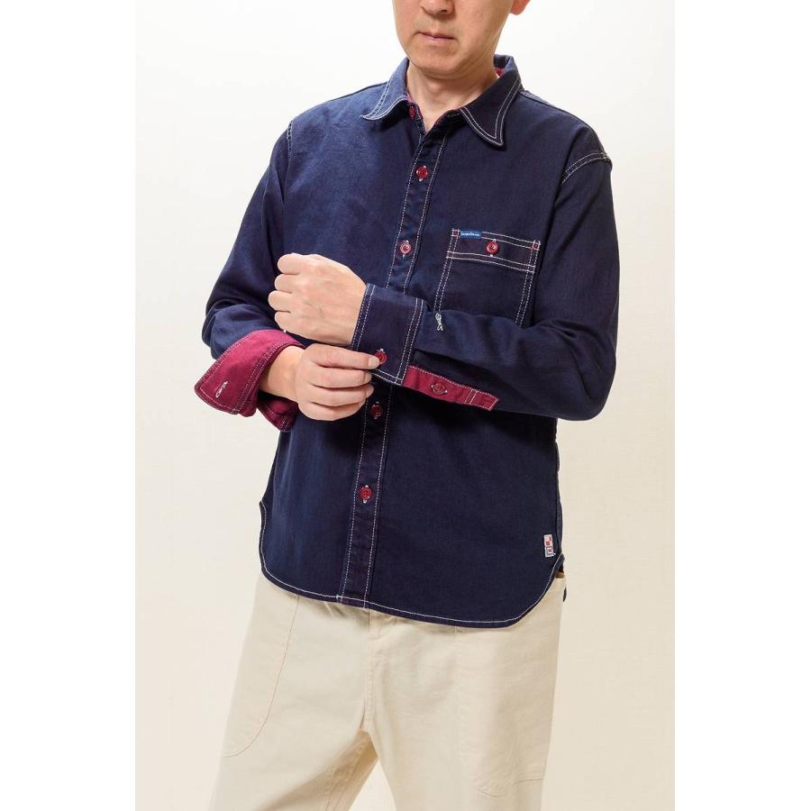 TENRYO DENIM カラー レボリューション ストレッチ デニム シャツ TDS2301 / TENRYO DENIM Color  Revolution Stretch Denim Shirt