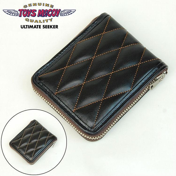【つくポン】TOYS McCOY TMA1611 ブラック二つ折り財布 TOYS McCOY（トイズマッコイ） レザーキルティング ウォレットLEATHER