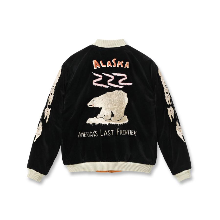 新品未使用 テーラー東洋 スカジャン ポーラーベア × アラスカ地図 別珍L TAILOR TOYO テーラー東洋 TAILOR東洋 別珍 アラスカジャン