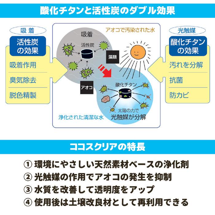 ココスクリア 3個セット　アオコ除去 水質浄化 すいれん鉢 池の水 メーカー直販ストア 後藤 GOTO オリジナル｜amekazeya｜04