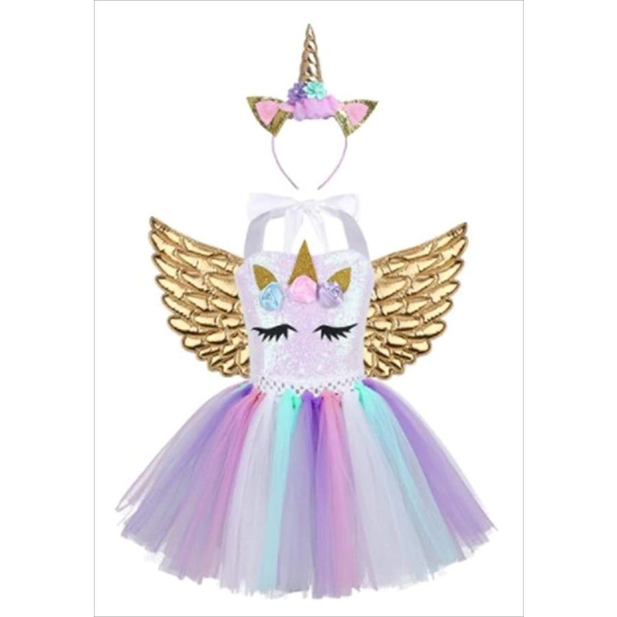 チュチュ ドレス ユニコーン Luxury ミシアラグジュアリー Micia 妖精 Gold Colorful 8 9y 幼児 ファンシードレス ままごと 高い素材 Themtransit Com