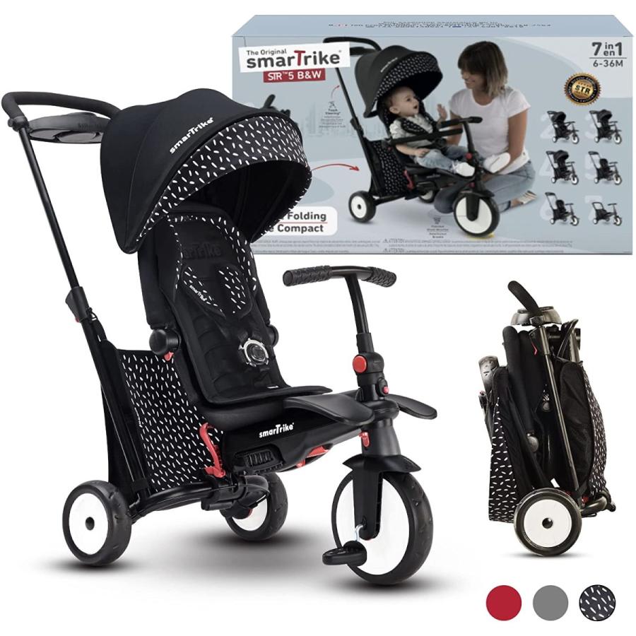 Smartrike 乗用玩具一般 幼児用三輪車ベビーカー 幼児用自転車として コンパクト自転車ベビーカー 乗用玩具 子供用 簡単プッシュ三輪車 ベビー三輪車 幼児用自転車として 子供用ベビーカー サリーズ