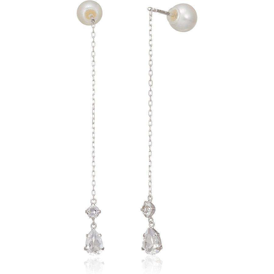 限時セール ウィスプ K10ホワイトゴールドピアス ホワイトトパーズ