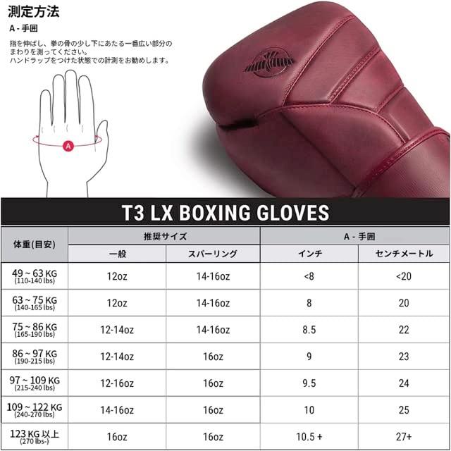 Hayabusa T3 LX イタリアン レザー ボクシング グローブメンズとレデイーズ用 (1 Hayabusa (1 SKC1583708024(14073円)