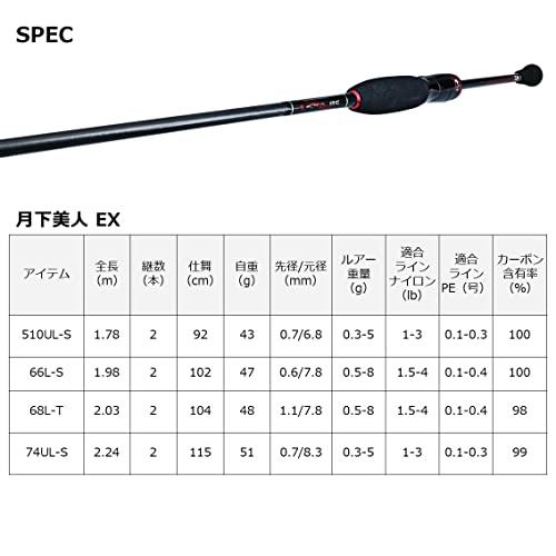 【最安値挑戦中】 ダイワ(DAIWA) アジング/メバリング 月下美人EX AGS 510UL-S・Q ブラック 【K8902912414】(31073円)
