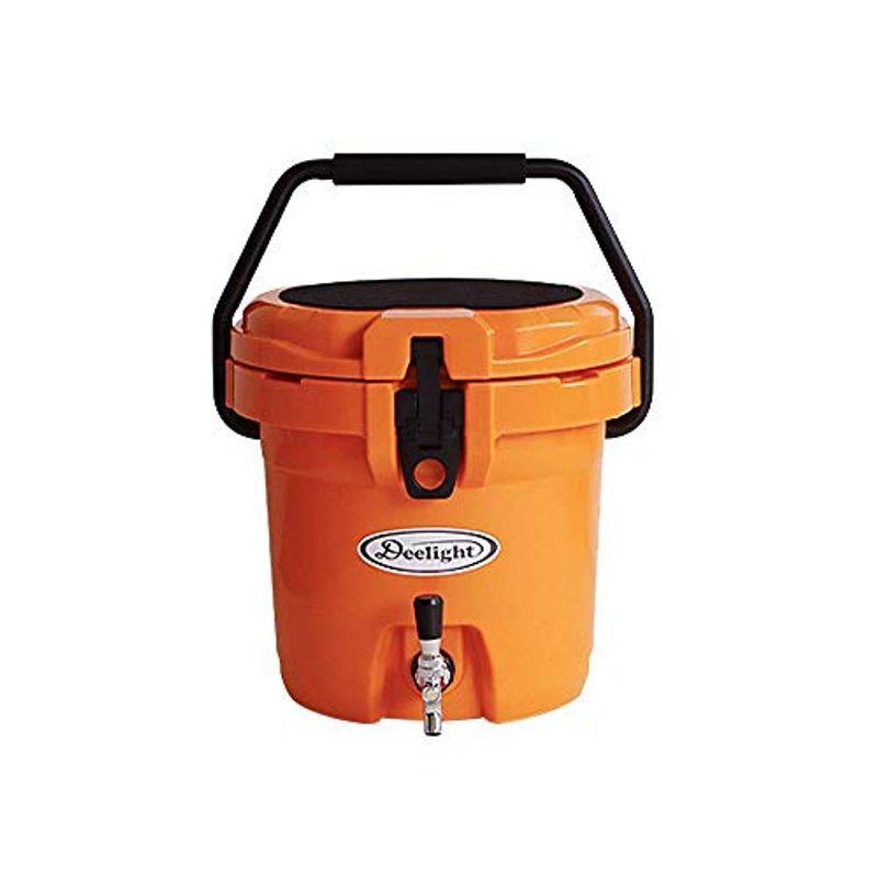 アイスバケット 2.5 gallon オレンジ / 9.34L Deelight Ice Bucket レバー式