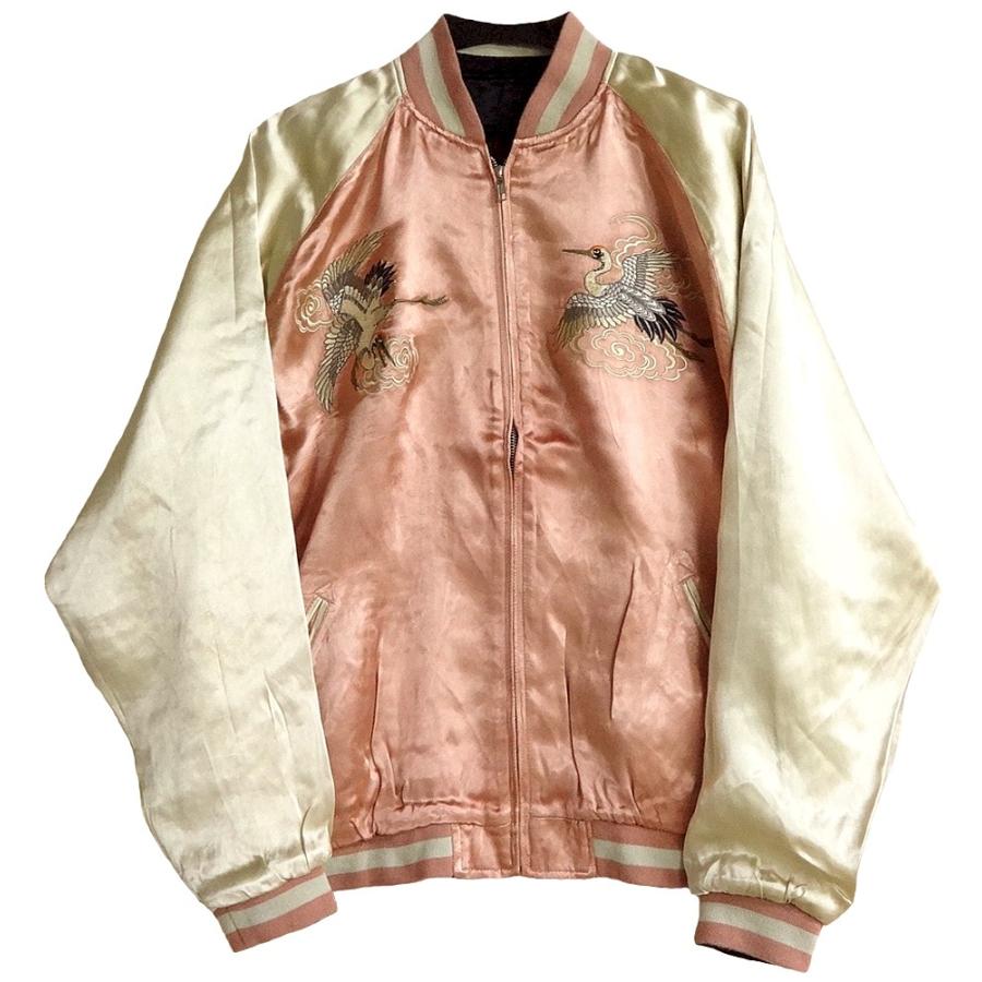 Back Street Crawler Japan 二羽鶴柄 スカジャン Lサイズ アメリカのカジュアルウェアー 通販 Yahoo ショッピング