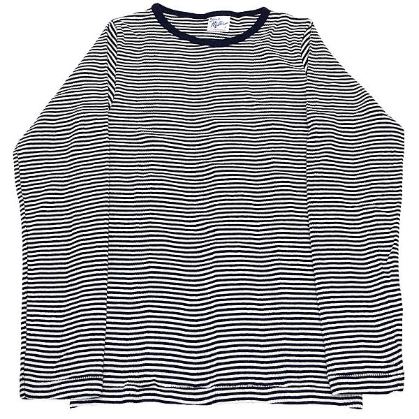 RP MILLER BORDER LONG SLEEVE TEE(ミラーボーダー長袖Ｔシャツ) (ホワイトXネイビー)｜america-casual