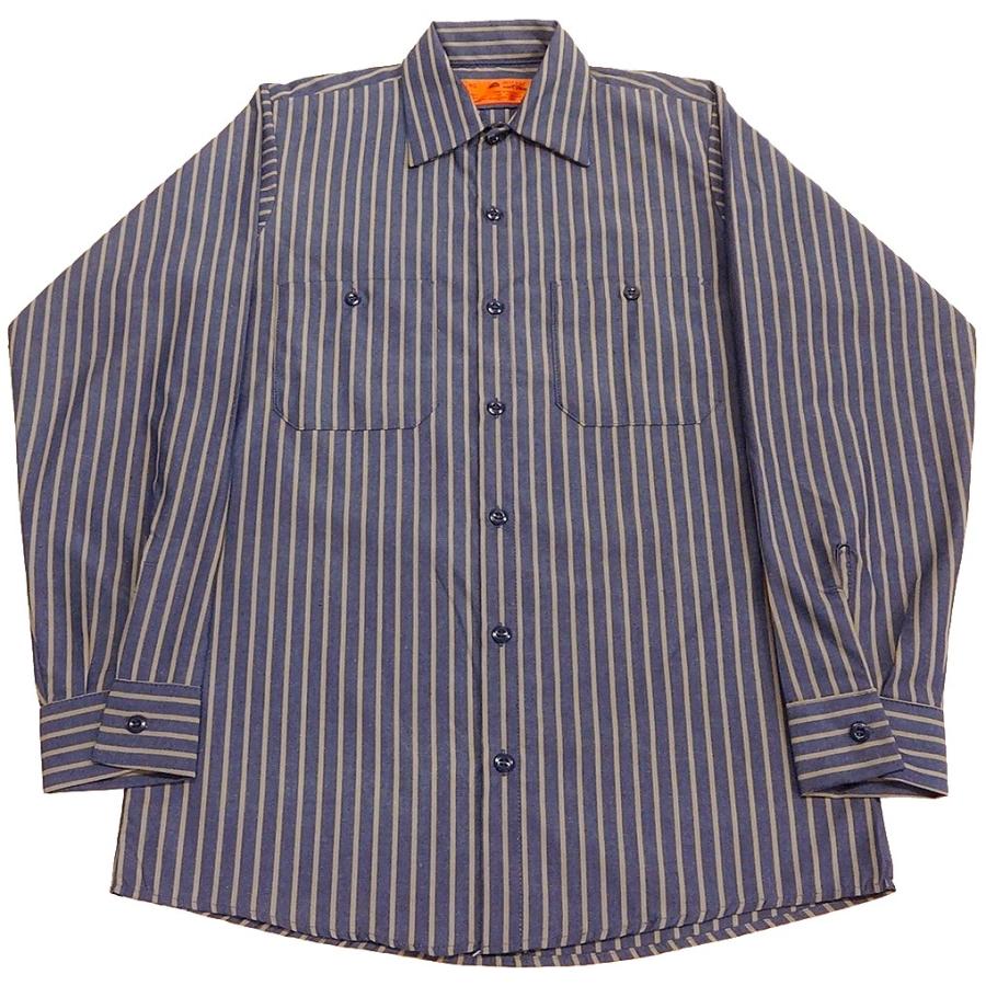 RED KAP STRIPE LS WORK SHIRTS KN(レッドキャップストライプ長袖ワークシャツ)｜america-casual