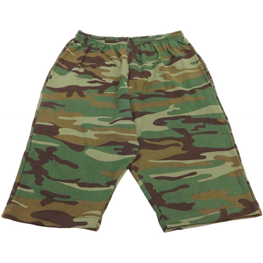 BELVET グリーンカモ　ハーフパンツ TUESDAY GREEN CAMO SWEAT SHORT PANTS(チューズディグリーンカモ