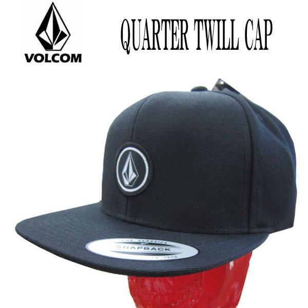 ボルコム VOLCOM 帽子 キャップ QUARTER TWELL CAP メンズ スナップバック ブラック (13時までの注文は当日発送 土日祝日は除く)｜america-direct