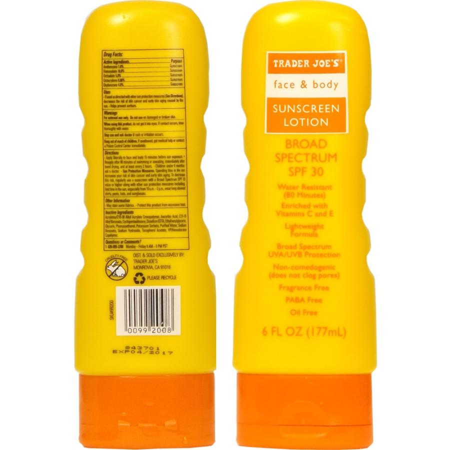2本】SPF 30 トレーダージョーズ サンスクリーン日焼け止めローション