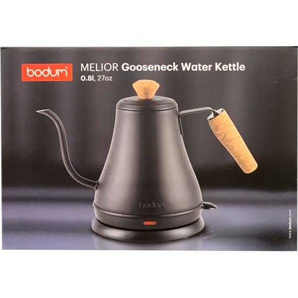 ボダム  MELIOR グースネック 電気ケトル 800ml 黒　新品未使用 bodum（ボダム） bodum MELIOR グースネック 電気ケトル : あめりか堂